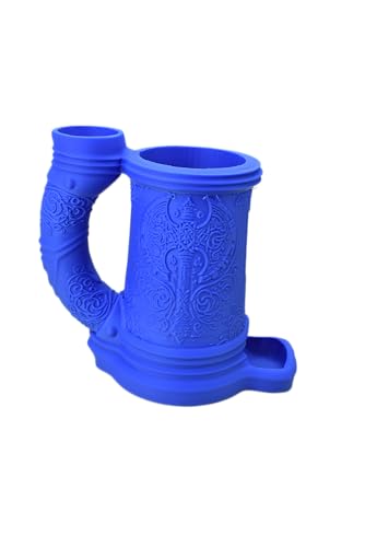 Barbarian Crest Dice Tower with Can Cozy & Storage - DND Dice Tower - Roleplaying Games Accessories - Tabletop RPG Dice Organizer - Dragon Dice Tower for Beer (Blue) - color: Blue