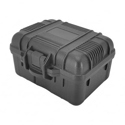 Compact Hard Shell Storage Case with Foam Insert, Protective PP Plastic Box for Small Accessories, 4.9 x 4.3 x 2.8 Inches, Black