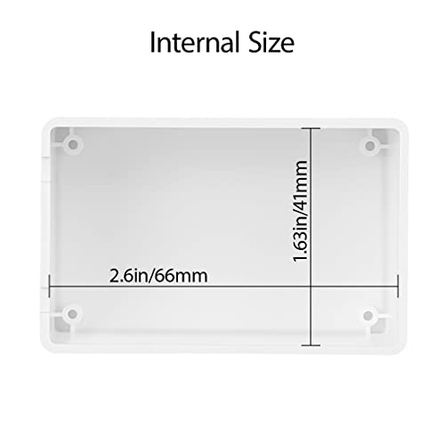 LeMotech Project Box 10 Pieces ABS Plastic Electrical Project Case Small Junction Box for Electronics White 2.76 x 1.77 x 1.14 inch (70 x 45 x 29 mm) - color: 10 pieces, size: 2.76"x 1.77"x 1.14"