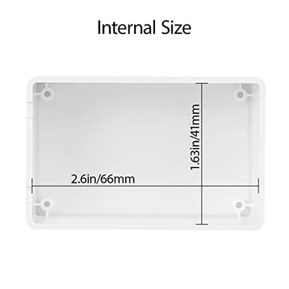 LeMotech Project Box 10 Pieces ABS Plastic Electrical Project Case Small Junction Box for Electronics White 2.76 x 1.77 x 1.14 inch (70 x 45 x 29 mm) - color: 10 pieces, size: 2.76"x 1.77"x 1.14"