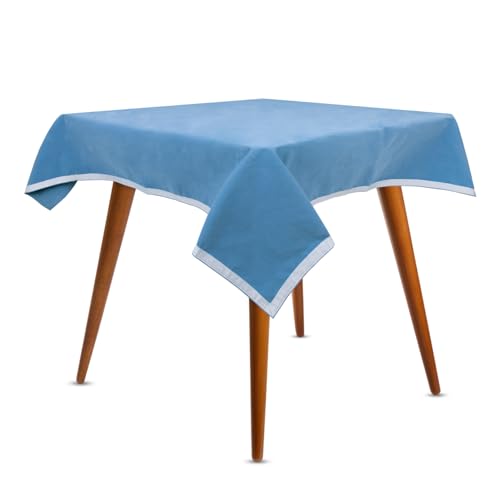 44" Square Table Cover - Non-Slip Tablecloth for Cards, Tiles, & Drinks - Scratch Protection & Noise Reduction - Ideal for Bridge, Mahjong, Poker, Canasta & Game Nights - color: Wedgewood Blue, size: 44" x 44" (Square)