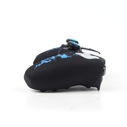 Horned Skull Controller Skin Cover Compatible with PS5/Playstation 5 Controller, RALAN Protector Case Customised Thumb Grip - color: Horned skull Blue