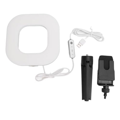 USB Video Light with 10 Brightness Levels and 5 Color Temperatures 1500lm 72 LED Clip On Laptop Lamp with Tripod for Live Streaming Makeup Video Conferencing