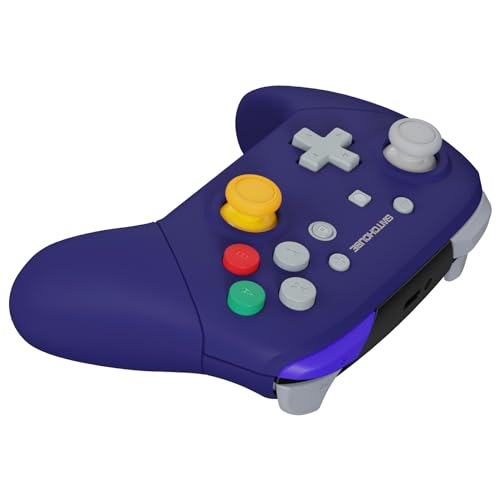 eXtremeRate Classic SwitchCube Style Faceplate Backplate Handles for Nintendo Switch Pro Controller, Soft Touch Replacement Grip Housing Shell Cover with Full Set Buttons for Nintendo Switch Pro - color: Classic SwitchCube Style - Purple