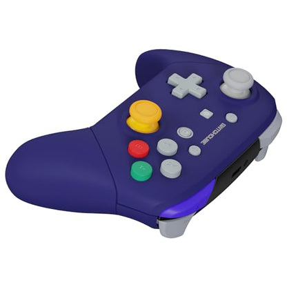 eXtremeRate Classic SwitchCube Style Faceplate Backplate Handles for Nintendo Switch Pro Controller, Soft Touch Replacement Grip Housing Shell Cover with Full Set Buttons for Nintendo Switch Pro - color: Classic SwitchCube Style - Purple