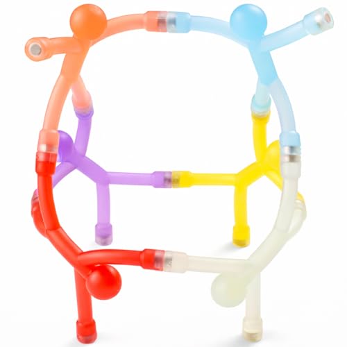 6pcs Magnetic People Figures for Kids 3-8 Travel STEM Fidget Toy | Safe ASTM-certified, Quiet Play for Airplane Car Trips Restaurant, Develops Creativity for Classroom Rewards Stocking Stuffer - color: Magnet Men [Clear], size: 6pcs