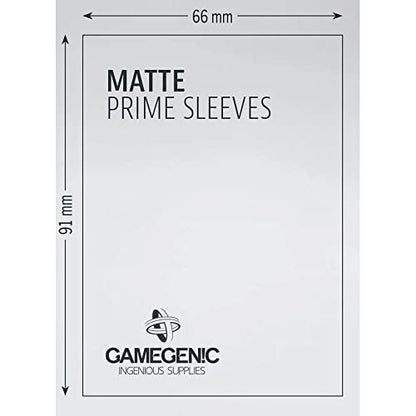 Matte Prime Standard-Sized Card Sleeves | 100 Pack of 66 mm by 91 mm Card Sleeves | Premium Quality Card Game Holder | Use with TCG and LCG Games | Yellow Color | Made by Gamegenic - color: Yellow, size: 66 x 91 mm
