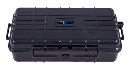 CASEMATIX 9.5" Waterproof Small Hard Case with Customizable Foam for Portable Electronics, Tools and Accessories - Hard Shell Small Plastic Case with Pre-Diced Travel Case Foam Interior - size: 9.5"