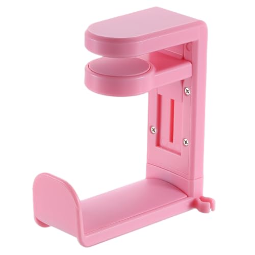 HARFINGTON Headphone Stand Holder 360 Degree Adjustable Clamp Desk Hook Clamp 0.39"-1.65" Clamping Range PC Gaming Headset Stand for Headphone Earphone, Pink - color: Pink