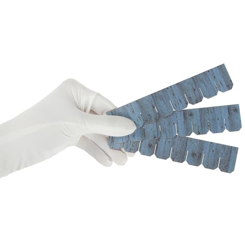 Wooden Roof Shingle Strips for 1:12 Scale Dollhouse Roof | Set of 25 Strips, REDUCIO! - color: Aged Wood Blue