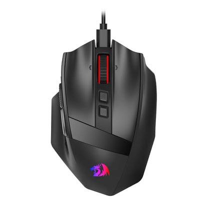 Redragon M813 Wired RGB Gaming Mouse with 4D Dual Mode Scroll Wheel, Optical Ergonomic Gamer Mouse with Max 16,000DPI, High Precision Sensor 3333, 7 Macro Buttons, Software Supported
