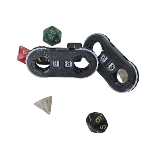 2 Pack MTG Life Counter - HP Tracker with Tracking Card SlotMTG Tabletop RPG(not inclouded dice Inside) Dungeons and Dragons(2 Pack Black White) - color: Black