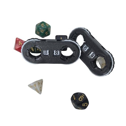 2 Pack MTG Life Counter - HP Tracker with Tracking Card SlotMTG Tabletop RPG(not inclouded dice Inside) Dungeons and Dragons(2 Pack Black White) - color: Black