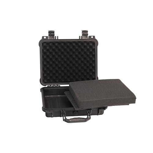 MEIJIA All Weather Waterproof Hard Camera Case,Hard Case,With Customized Fit Foam Included, Elegant Black,Fit for Drones,camera,lens (13.39"x11.61"x3.93") - size: 13.39"x11.61"x3.93"