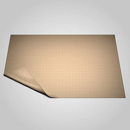 Silicone Battle Grid Mat - 24"x 36" Double-Sided Tabletop RPG Map - XL Parchment Gaming Surface for D&D, Pathfinder - Foldable, Non-Slip, Dry/Wet Erase Dungeon Master Mat