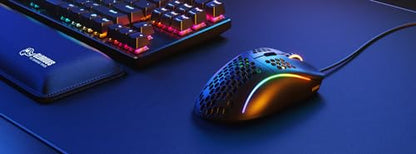 Glorious Model D Wired Gaming Mouse - 68g Superlight Honeycomb Design, RGB, Ergonomic, Pixart 3360 Sensor, Omron Switches, PTFE Feet, 6 Buttons - Matte Black - color: Matte Black, style: Model D (Ergonomic)