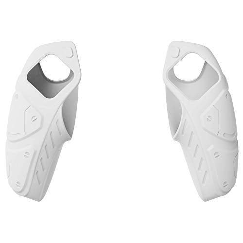 PlayVital Mecha Edition White Ergonomic Soft Controller Silicone Case Grips for PS5, Rubber Protector Skins with Thumbstick Caps for PS5 Controller - Compatible with Charging Station - color: White
