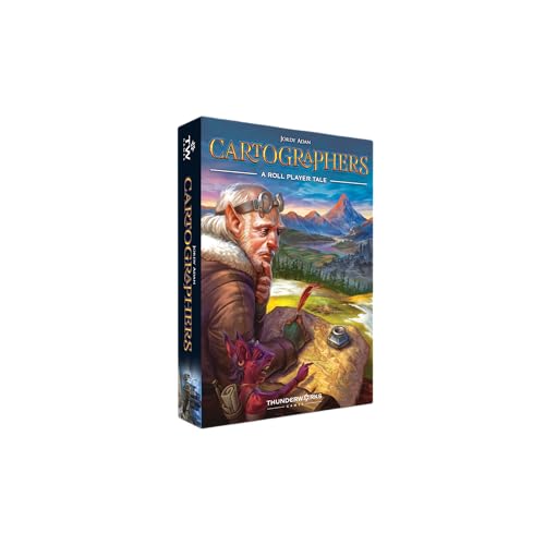 Cartographers Board Game | Award-Winning Game of Map Drawing | Strategy Flip and Write Family Game of Fantasy Cartography | 30-45 Minutes for 1-99 Players Ages 10+ | Thunderworks Games - style: Cartographers