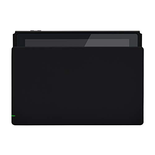 eXtremeRate Black Custom Faceplate for Nintendo Switch Charging Dock, Soft Touch Grip DIY Replacement Housing Shell for Nintendo Switch Dock - color: Black
