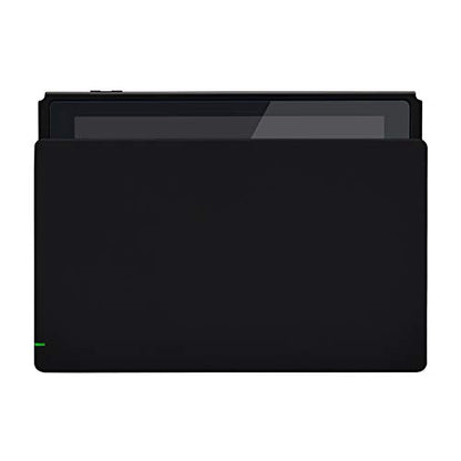 eXtremeRate Black Custom Faceplate for Nintendo Switch Charging Dock, Soft Touch Grip DIY Replacement Housing Shell for Nintendo Switch Dock - color: Black