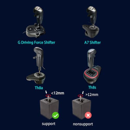 HCXLELD USB Truck Simulator Shifter Knob for ATS & ETS2 compatibled with Logitech G25 G27 G29 G920 G923 Thrustmaster TH8A Fanatec SQ Moza PXN or other DIY shifter