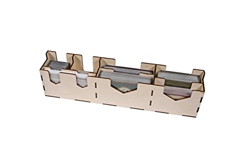 The Broken Token Game Organizer Compatible with Scythe - Wooden Game Organizing Box with Multiple Trays - size: Scythe Base