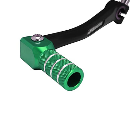 JFG RACING Motorcycle Folding Gear Shifter Shift Lever Pedal CNC Universal for KX 50 100 125 KLX 140 CRF XR RM TTR PW SSR Apollo TAO TAO SDG Thumpstar 50cc - 125cc Dirt Pit Bike Green - color: Green