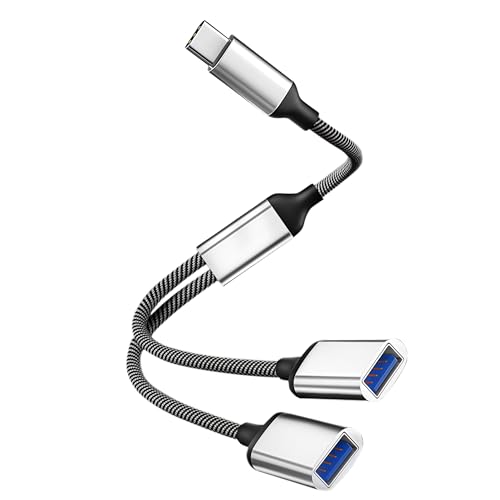 REYTID USB C Splitter Cable, Type C Y Splitter 2-in-1 Hub - Male to Dual USB C Female Adapter for Laptop/Tablet/Telephone/Flash Disk Drive/Gaming Consoles