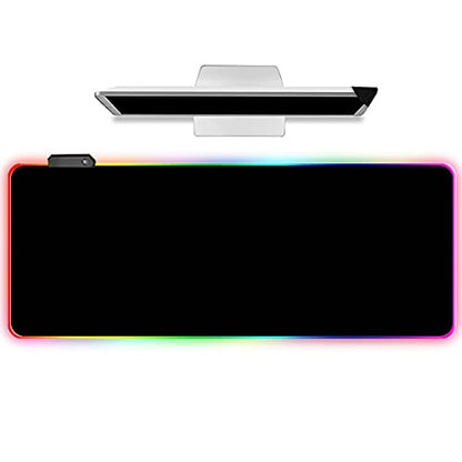 LIEBIRD® Large RGB Gaming Mouse Pad -15 Light Modes Touch Control Extended Soft Computer Keyboard Mat Non-Slip Rubber Base for Gamer Esports Pros 31.5X11.8 - color: RGB Black