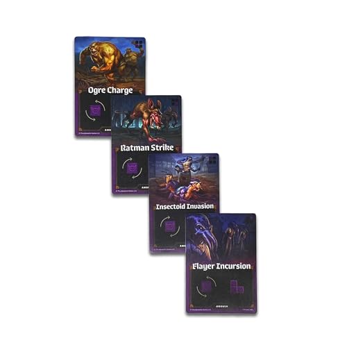 Cartographers: Ambush Mini-Expansion | 4 New Ambush Monster Cards for Cartographers Heroes Board Game | Fantasy Map Drawing Family Strategy Game by Thunderworks Games