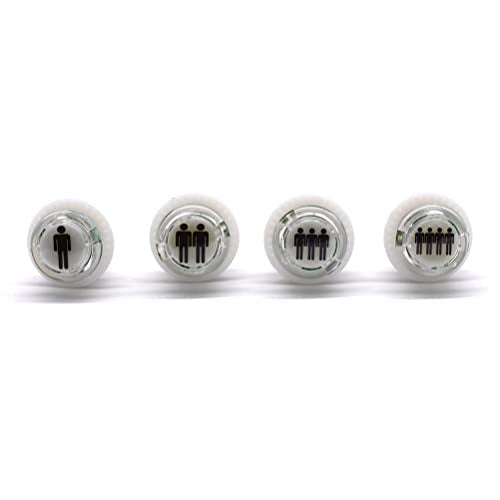 Arcity 4 Pcs/Lot 24mm Arcade LED Push Buttons Illuminated 1P 2P 3P 4P Players Lit with Microswitch for Arcade Machine Games Console Parts 5V White New - color: 1P 2P 3P 4P
