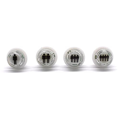 Arcity 4 Pcs/Lot 24mm Arcade LED Push Buttons Illuminated 1P 2P 3P 4P Players Lit with Microswitch for Arcade Machine Games Console Parts 5V White New - color: 1P 2P 3P 4P