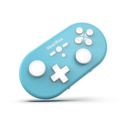 ShanWan wireless handheld controller, suitable for Switch/Switch 2/Android/iOS/PC/Steam Deck/phone, 1000Hz polling rate, with custom keyboard mode for Procreate drawing Bluetooth controller/6-axis gyroscope/vibration (blue) - color: blue