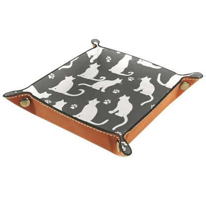Cats Gray Dice Tray Dice Rolling Tray Folding Dice Holder for Dice Games, Like RPG, DND and Other Table Games - color: Multi 20