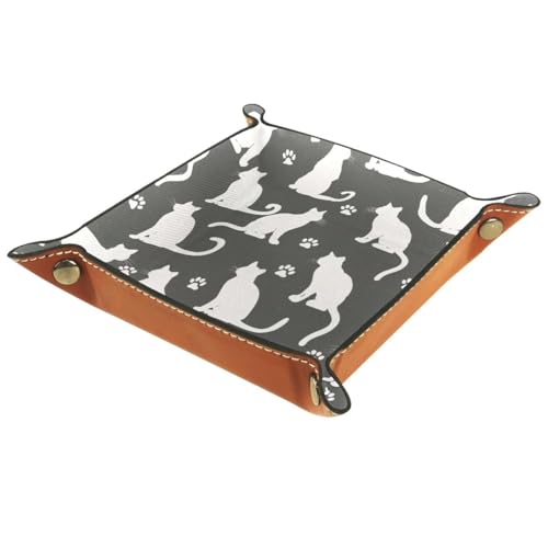 Cats Gray Dice Tray Dice Rolling Tray Folding Dice Holder for Dice Games, Like RPG, DND and Other Table Games - color: Multi 20