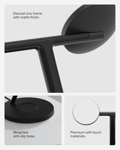 Belkin Qi2 15W Wireless Charging Station, 3 in 1 iPhone Charger | Fast Charging, MagSafe Compatible, iPhone 17/16/15, Apple Watch, AirPods, Travel Charger, Magnetic - color: Black, style: Matte Finish