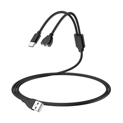 Vanjua Charger for Delupet/Yawpet/Jugbow Dog Training Collar and Remote, 2-in-1 USB C and Magnetic Bark Collar Charging Cable (Black)