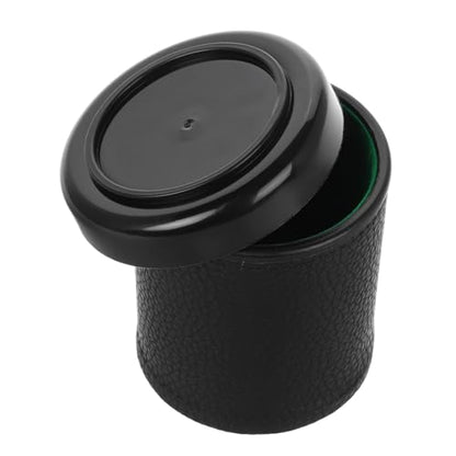 VICASKY 1set Silent Dice Cup Set with Lid Low Noise Shaker for Ktv Parties and Liars Dice Games Compact and Stylish Leatherette Design with Felt-Lined Interior with Base