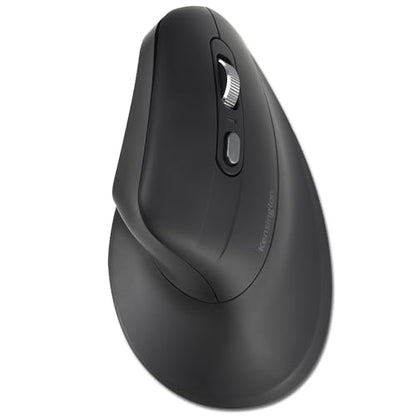 Kensington MY630 EQ Wireless Rechargeable Mouse, Ergonomic Vertical Design, Bluetooth LE, 2.4GHz, Black (K72484NA) | Ergonomic vertical design, Bluetooth LE and 2.4GHz connection, rechargeable battery - size: Full-Size