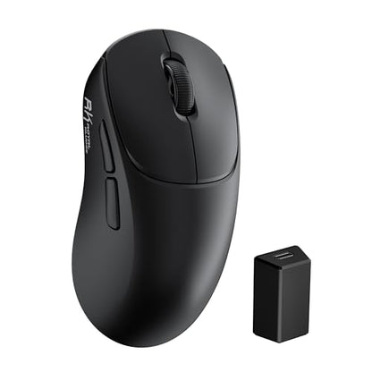 RK ROYAL KLUDGE MG5 8K Wireless Gaming Mouse, 42K DPI PAW3950 Sensor, 56g Lightweight Ergonomic Mouse, Dual 8000Hz Polling Rate, Tri-Mode 2.4G/BT/USB-C, Programmable Web Drive for PC Win/Mac - color: Black