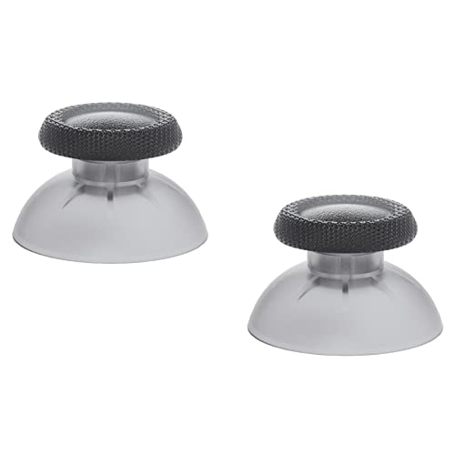 eXtremeRate Clear Black Replacement Thumbsticks for PS5 Controller, Custom Analog Stick Joystick for PS4 Controller Universal - color: Clear Black