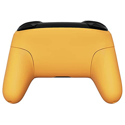 eXtremeRate Caution Yellow Faceplate Backplate Handles for Nintendo Switch Pro Controller, Soft Touch DIY Replacement Grip Housing Shell Cover for Nintendo Switch Pro - Controller NOT Included - color: Caution Yellow