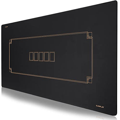SLOWPLAY Godel Poker Mat, Water Repellent, Durable & Easy to Clean | Smooth premium surface; effortless card sliding; non-slip rubber base; lightweight, easy to carry; minimalist design - color: 47 X 27 Inch