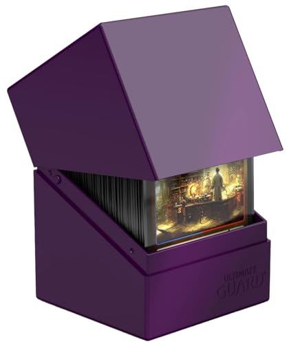Ultimate Guard Boulder Solid 100+, Deck Case for 100 Double-Sleeved TCG Cards, Purple, Secure & Durable Storage for Trading Card Games, No Transparency - color: Purple