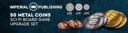 50 Metal Coin Board Game Upgrade Set (Sci-Fi Coins) - style: Sci-Fi