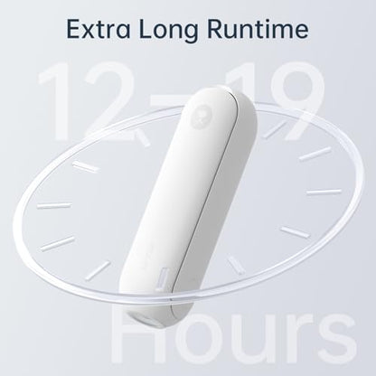 JISULIFE Portable Handheld Fan, 3 In 1-Fan, Power Bank, Flashlight, White | Mini Cooling Essential for Outdoor, Small, On-the-Go Pocket Hand Design, 19 Hours, Auto Shut-Off Safety Soft Blade - color: White