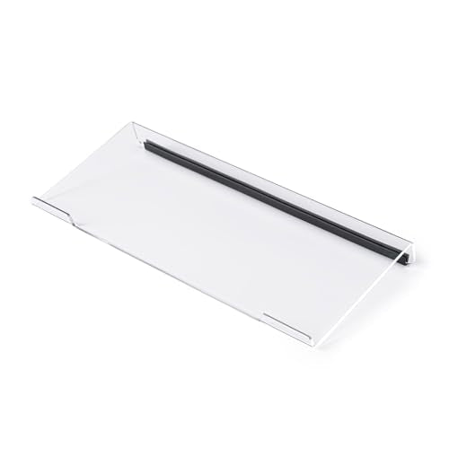 Clear Acrylic Tilted Computer Keyboard Holder for Ergonomic Typing | Keyboard Stand with Silicone Anti-Slip Strip,11.8 x 5.1 Inch Keyboard Tray for 78 Keys Keyboard - color: Clear 11.8in L* 5.1in W* 1.3in H