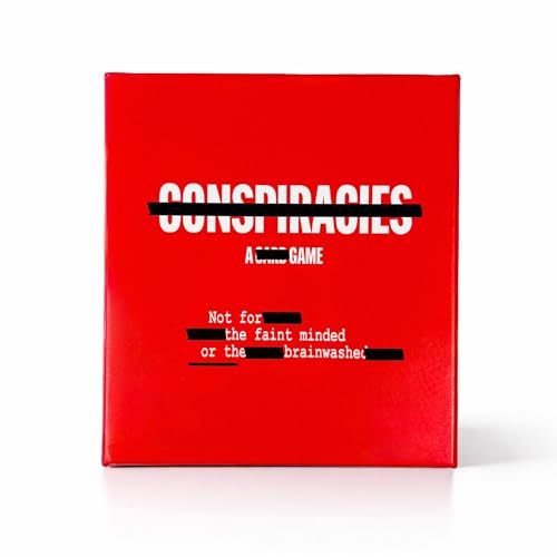 Conspiracies Card Game — Conspiracy Themed Party Game for Adults | Conversation Starter Card Game for Game Night, Parties & Date Night | 3-10 Players | 300 Cards