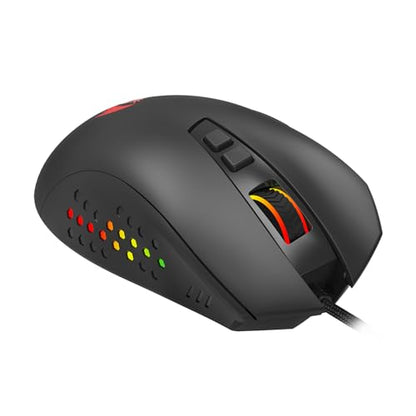 Redragon - Roadmaster M723 - Gaming Mouse - 12400 DPI Adjustable Wired Optical Gaming Mouse - 7 Programmable Buttons - 5 Backlit Modes - Max 12400DPI - 180CM High-Speed USB Braided Cable