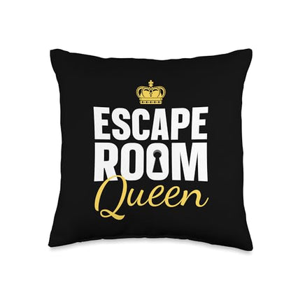 Cool Escape Room Art for Women Girls Escape Game Escape Room Throw Pillow - size: 16x16